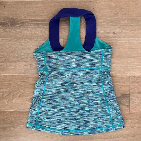 Lululemon Scoop Neck Tank Top Space Dye Bruised Berry Green 8 - Picture 2 of 3